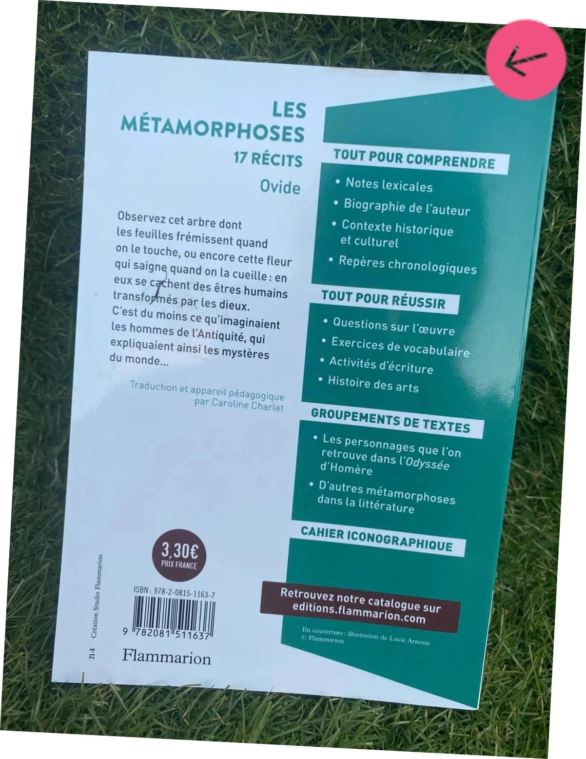 Livre les métamorphoses, collection sixième – photo 4